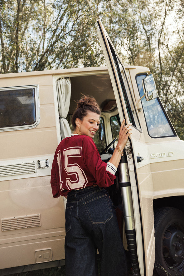 Dillon Mesh Tee Bordeaux