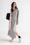 Gia LS Ankle Dress Light Grey