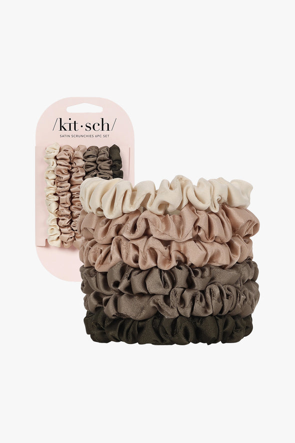 Ultra Petite Satin Scrunchies Eucalyptus