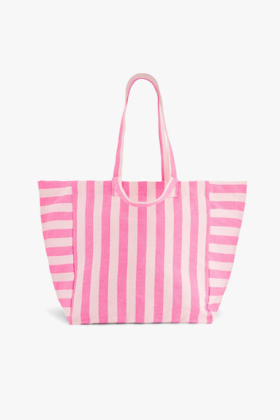 Elisa Neon Pink Striped Bag