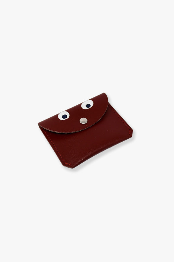 Googly Eye Mini Wallet Brown