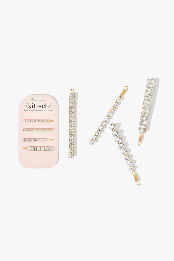 Metal Rhinestone Bobby Pins