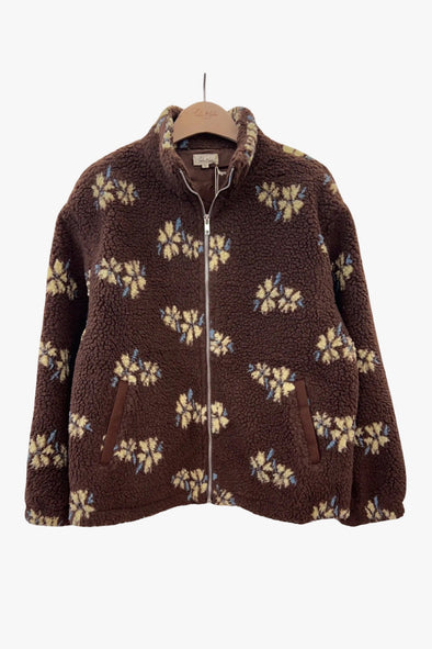 Flower Fleece Marron