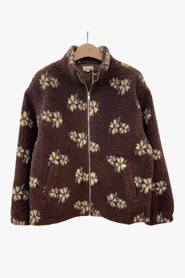 Flower Fleece Marron