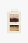 Ribbed Brown, Gold & Ecru Socks