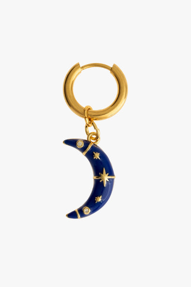 To The Moon And Back Single Earring Blue