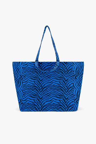 Elisa Tote Bag Zebra Greek Blue