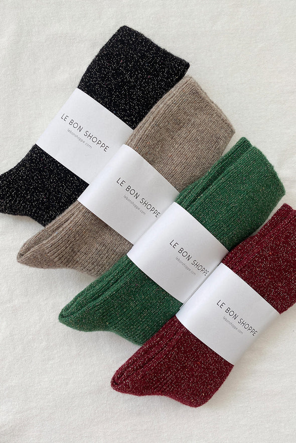 Winter Sparkle Socks Wine