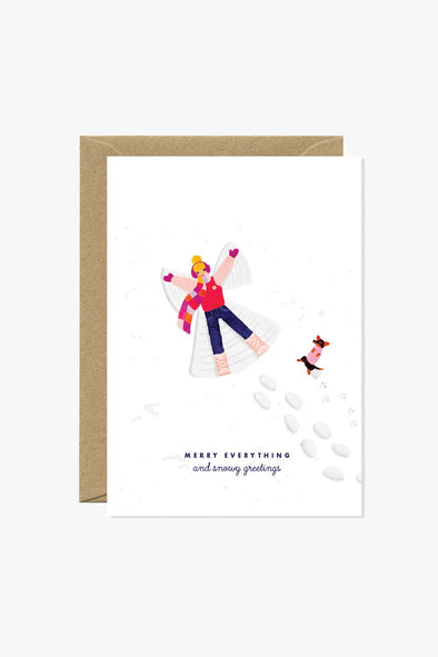 Snow Angels Greeting Card