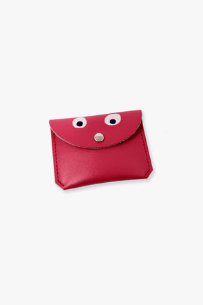 Googly Eye Mini Wallet Fuchsia