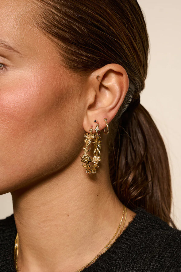 Dazzling Ring Earrings Goldplated