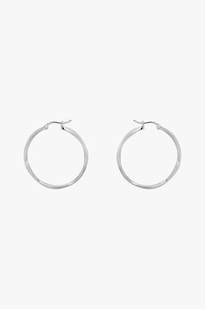 Dazzling Hoop Earrings Silver