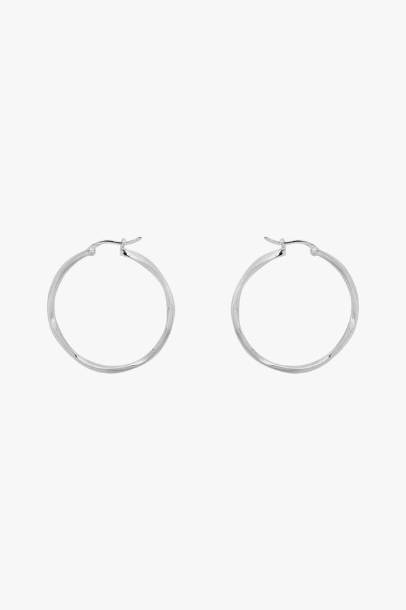 Dazzling Hoop Earrings Silver