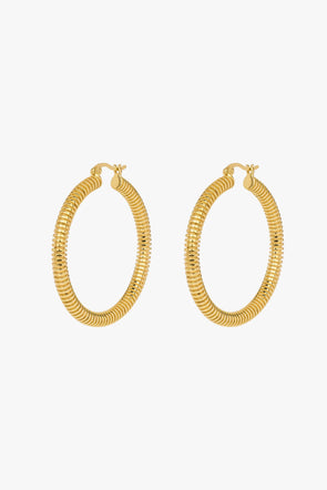 Large Spiral Hoop Earrings