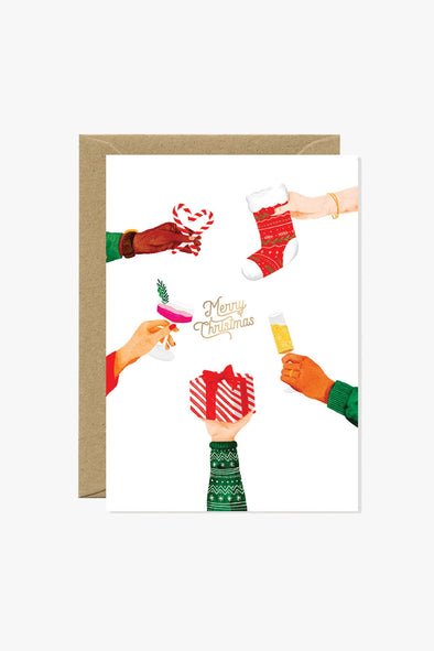 Merry Christmas Cheers Greeting Card