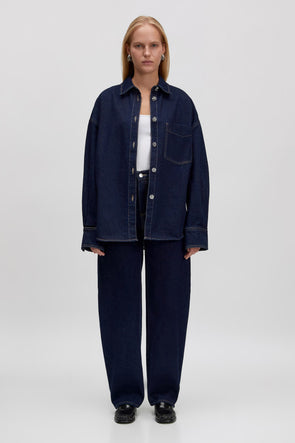 Theodora Denim Trousers Dark Blue