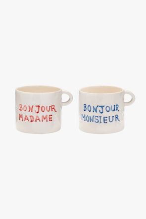 Bonjour Mug (Set Of 2)