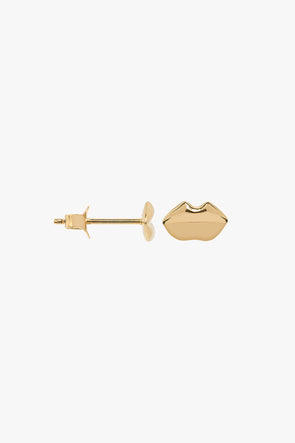 Single Bisou Stud Goldplated