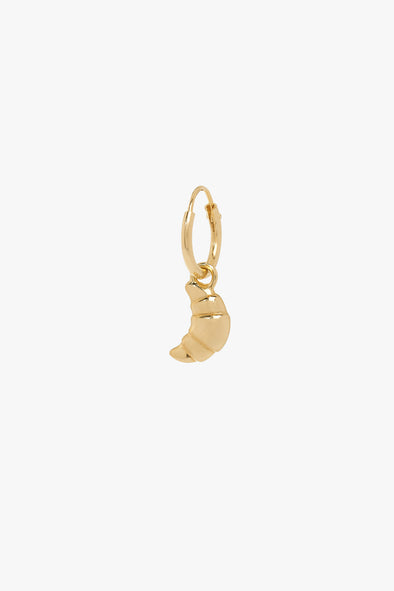 Single Croissant Ring Earring Goldplated