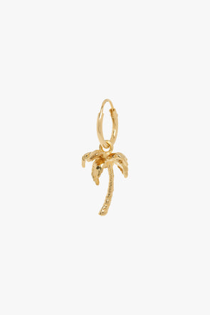 Single Palmier Ring Earring Goldplated