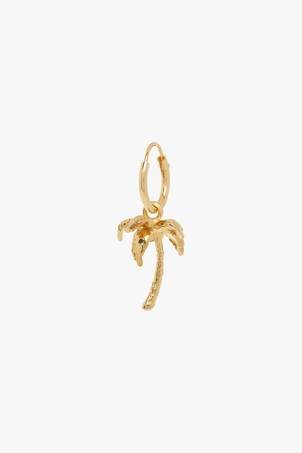 Single Palmier Ring Earring Goldplated