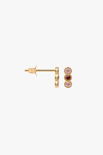 Single Anna Rouge Stud Goldplated