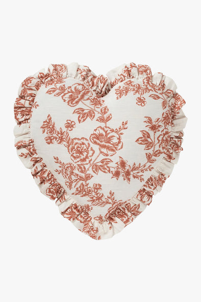 Whimsical Rose Heart Cushion