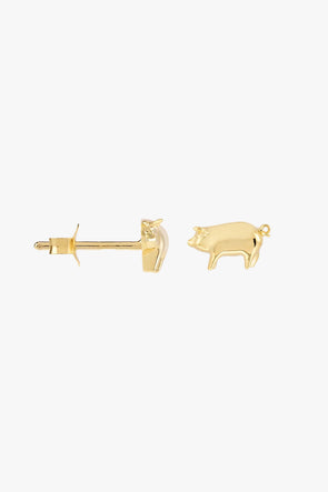 Single Piglet Stud Goldplated