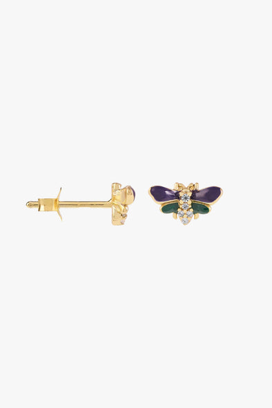 Single Night Fly Stud Goldplated