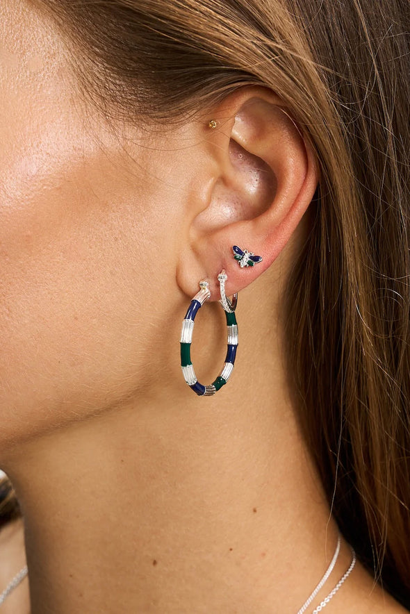 Single Night Fly Stud Silver