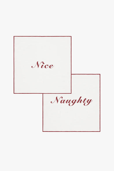 Naughty & Nice Napkin Set Of 2