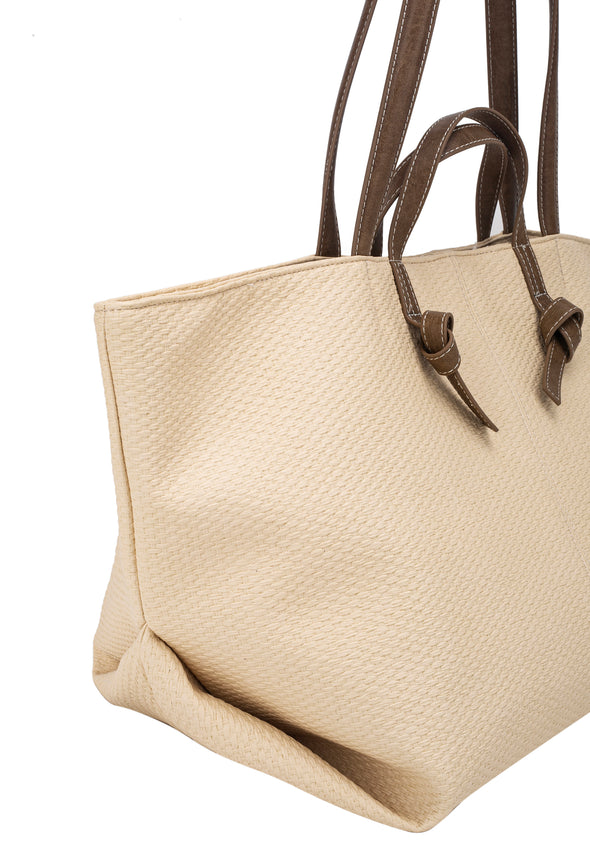 Towny Raffia Structure Bag Sand
