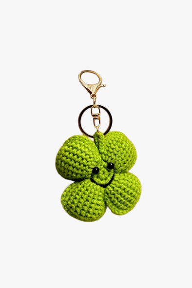 Crochet Clover Bag Charm/ Keychain