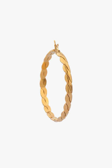 Twisted Braid Hoop Gold