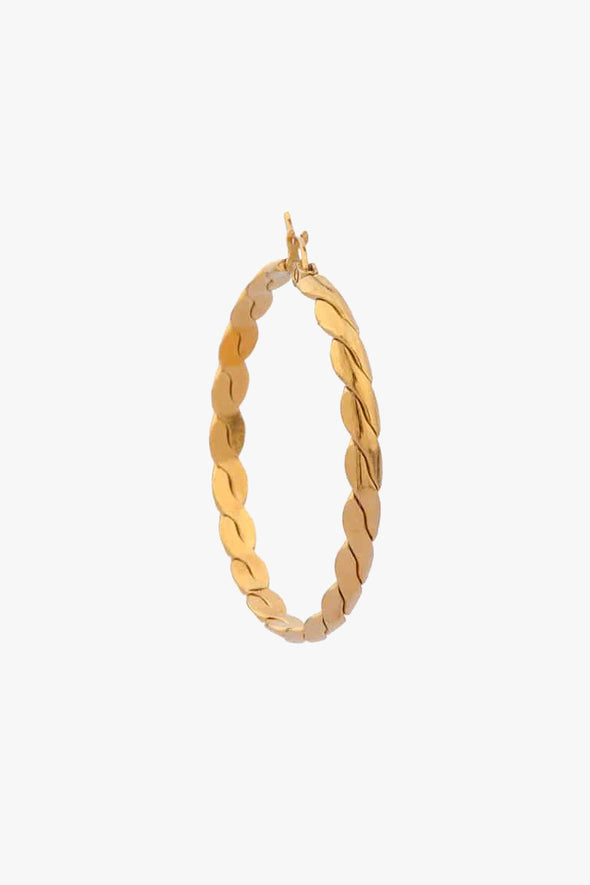 Twisted Braid Hoop Gold