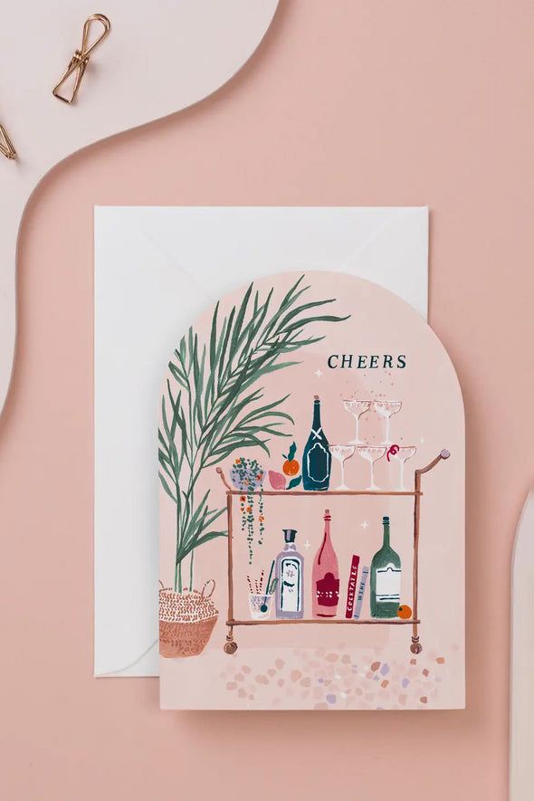 Bar Cart Cheers Card