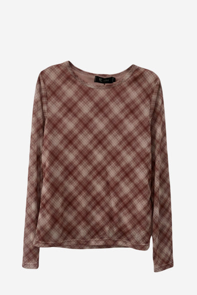 June Mesh Rose Check