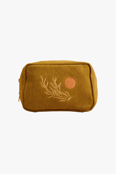 Corduroy Makeup Bag Olive
