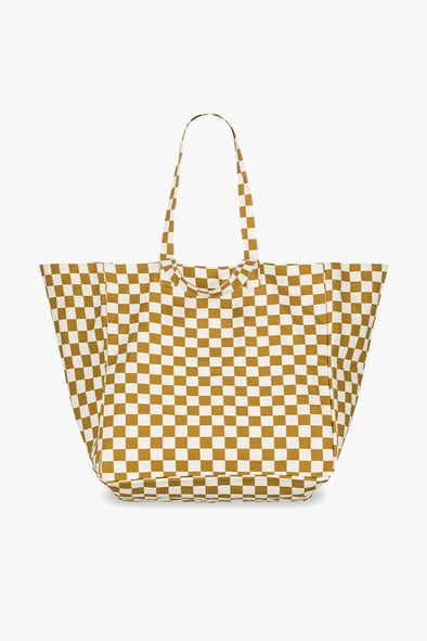Elisa Caramel Checkerboard Bag