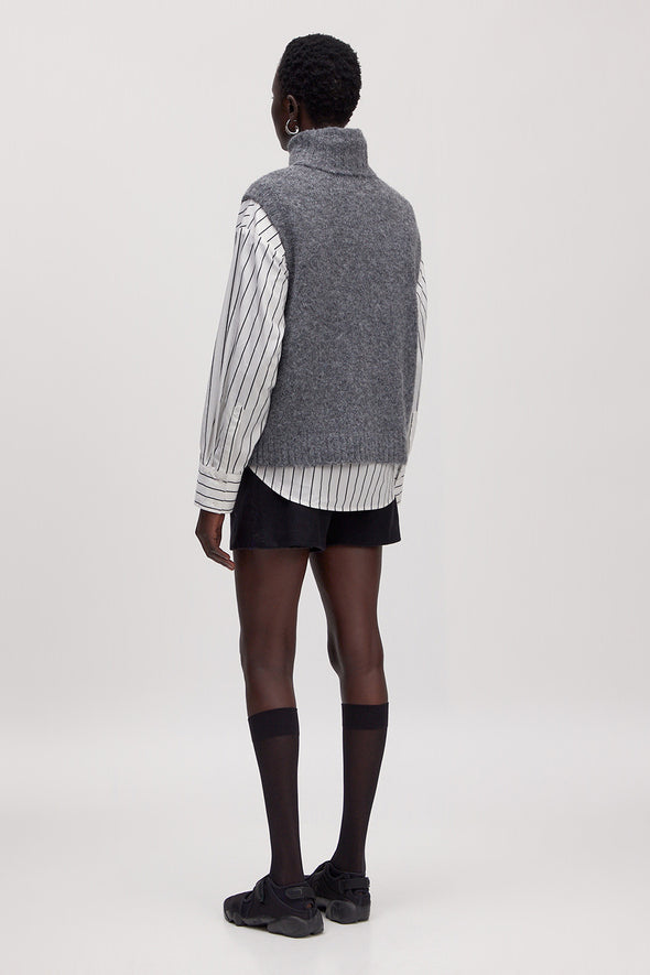 Alba Knit Veste Dark Grey