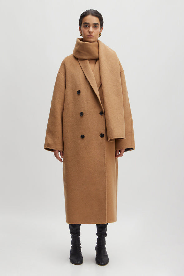 Carter Oversized Wool Coat Tiger's Eye