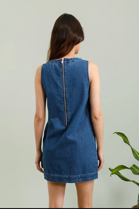 Robin Denim Dress Dark Blue