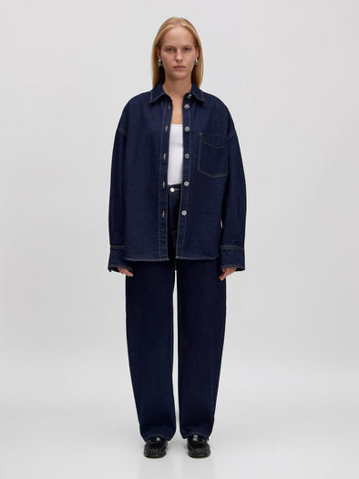 Theodora Denim Trousers Dark Blue