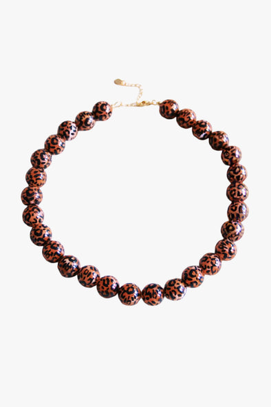 Bead Necklace - Leopard