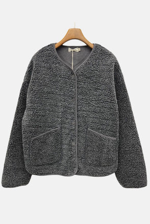 Theo Teddy Jacket Grey