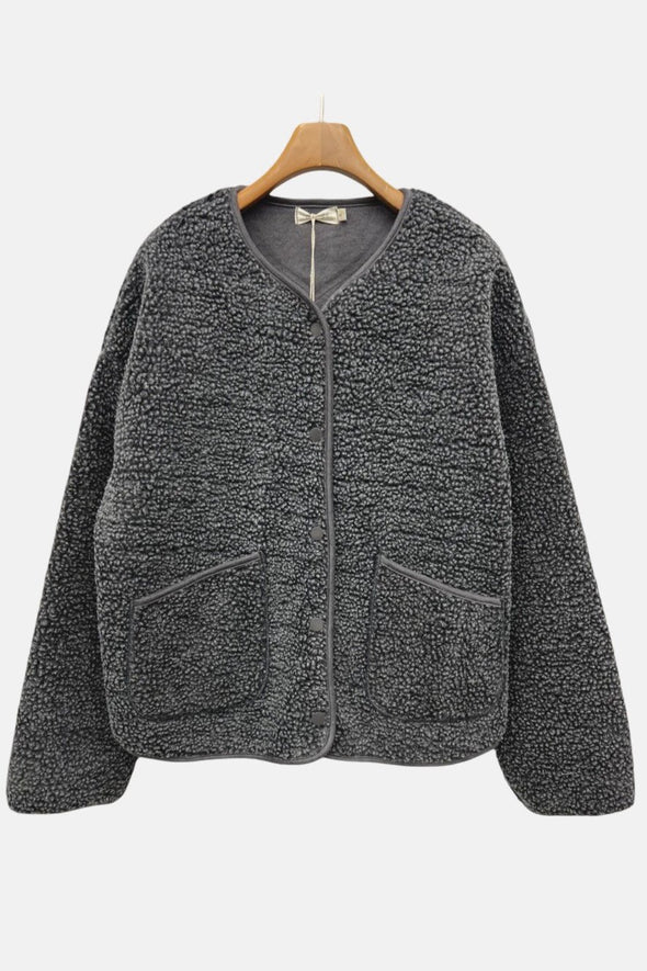 Theo Teddy Jacket Grey