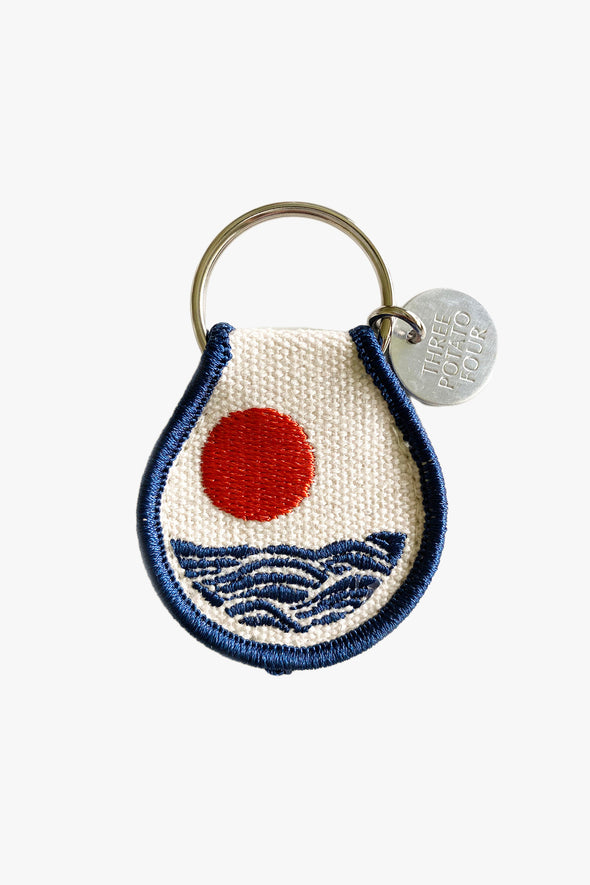 Sun & Waves Patch Keychain