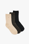 Ribbed Gold, Brown & Black Socks