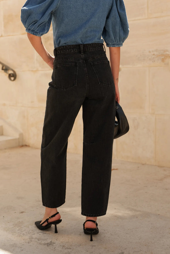 Brandy Balloon Denim Dark Grey