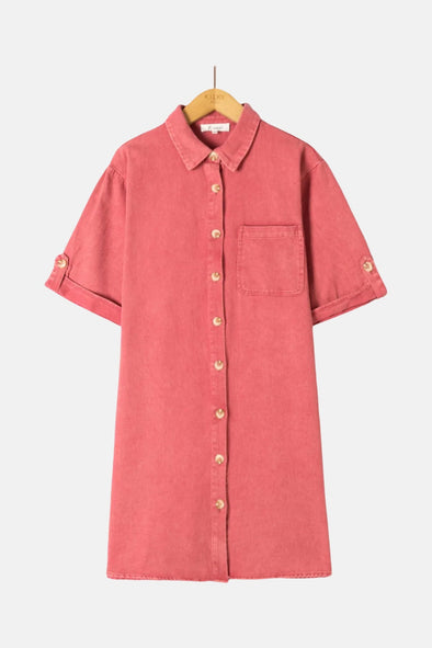 Castille Denim Dress Paloma Pink